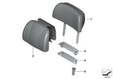 Подголовник сиденья пов.комф.Зд