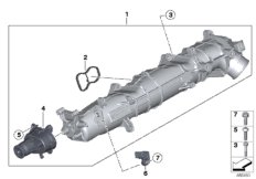 Система впуска AGR с упр.заслонками