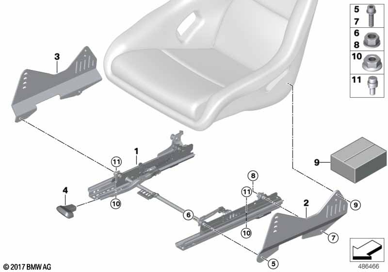 Сиденье Пд направляющая сиденья