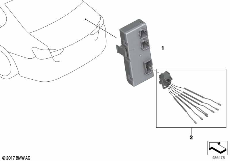 Блок упр.функц.модуля крышки багажника