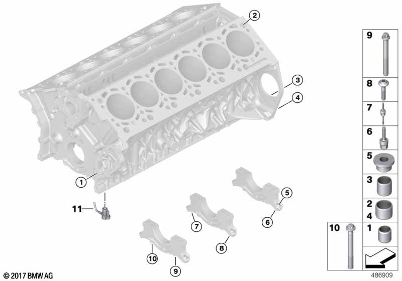 Блок цилиндров/дополнительные элементы