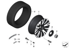 Колесо с легкоспл.диском BMW Styling 709