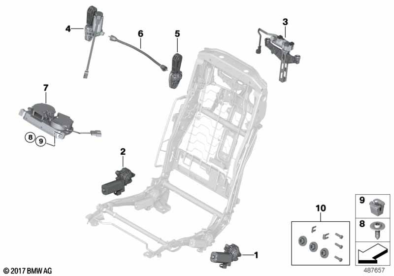 Электрооборудование и приводы сиденья Зд