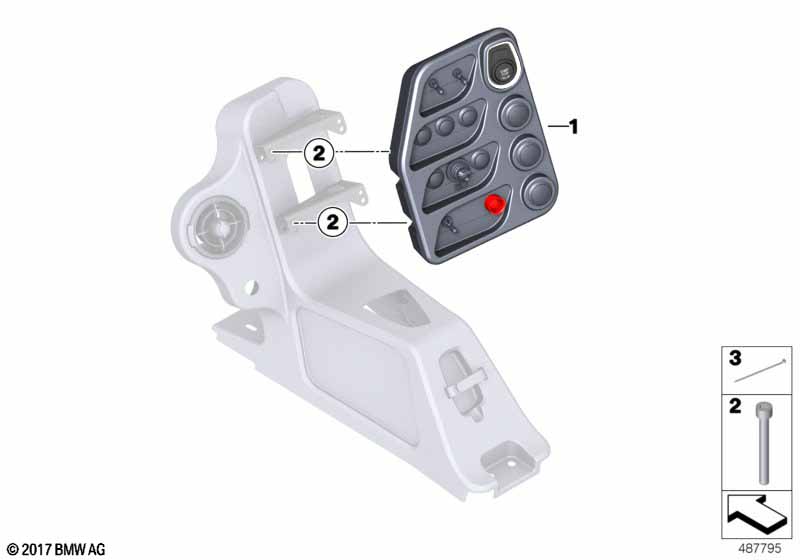 Панель управления в центральной консоли