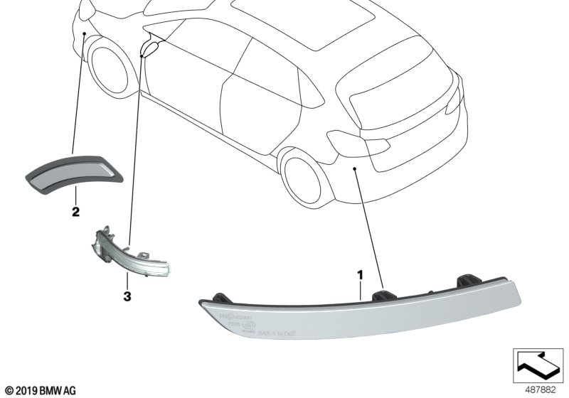 Боковой габаритный фонарь / отражатель