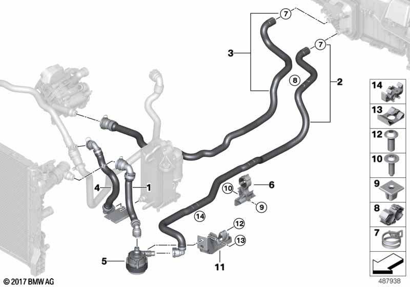 Шланг системы охлаждения подвод 1