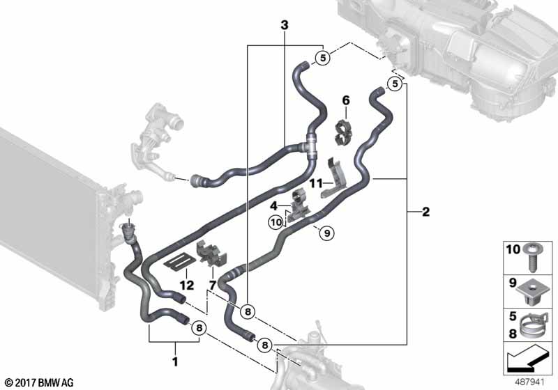 Шланг системы охлаждения подвод 1