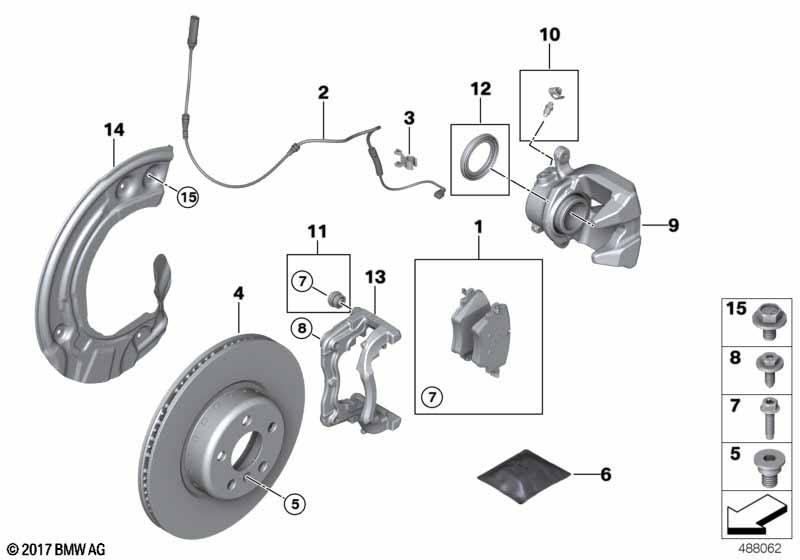 Датчик износа торм.накладки пер.колеса