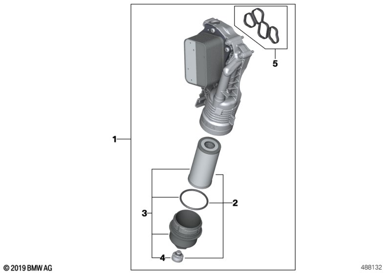 B37/B38 корпус масляного фильтра