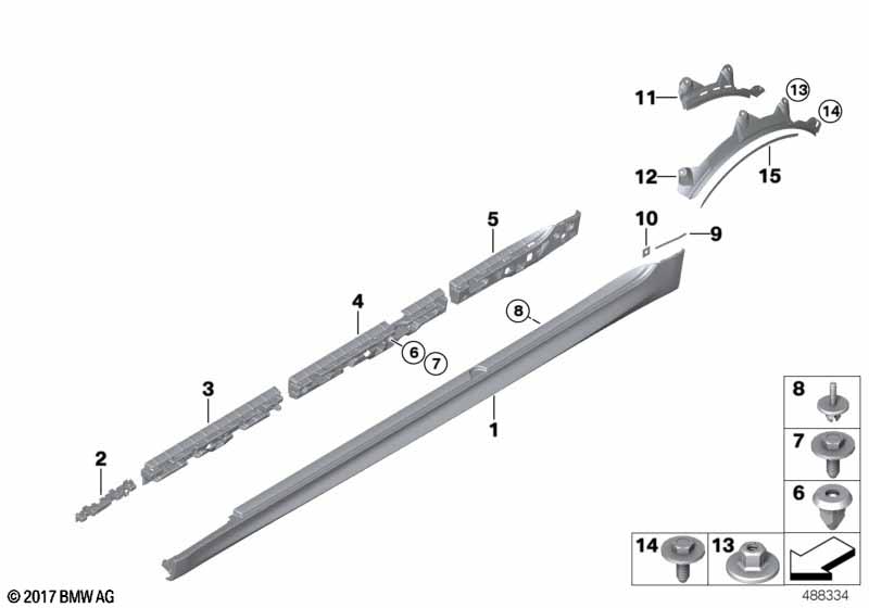 Накладка M порог / арка колеса