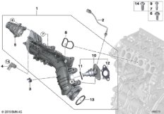 Система впуска AGR с упр.заслонками