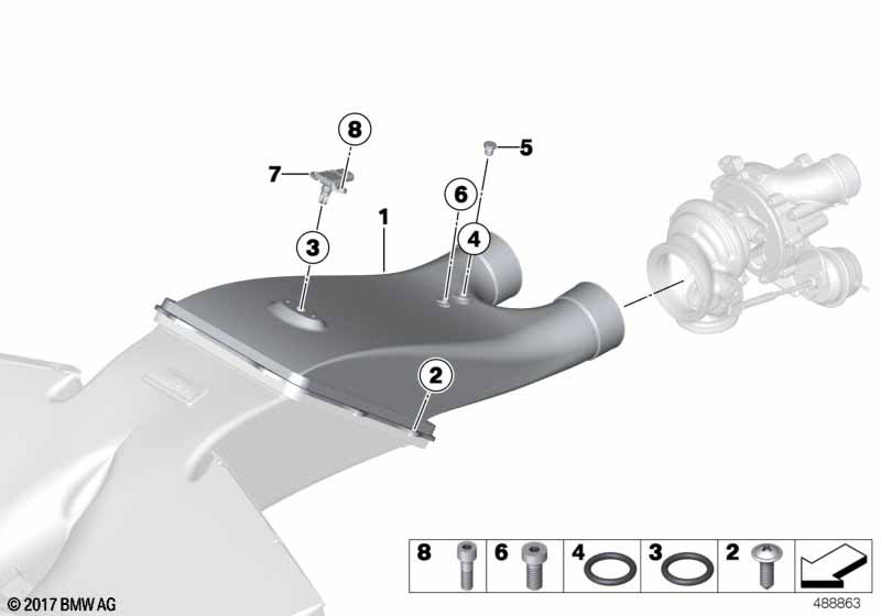 Воздуховод охл.надд.возд.-турбонагн.