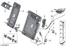 Каркас подушки заднего сиденья