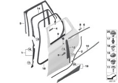 Накладки и уплотнения двери Зд