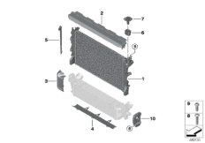 Крепеж радиатора охлаждающей жидкости