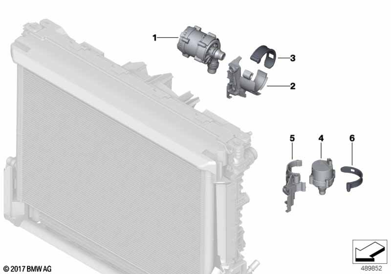 Электрический насос ОЖ / крепление