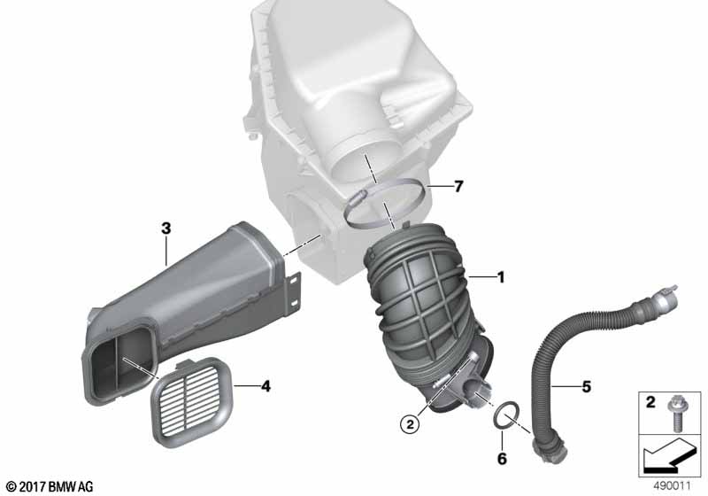B58S впускной трубопровод