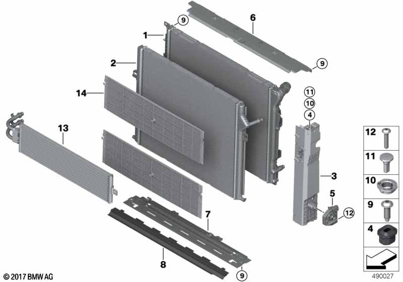 Крепеж радиатора охлаждающей жидкости