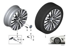 BMW л/с диск с W-обр.спицами 731 - 19"