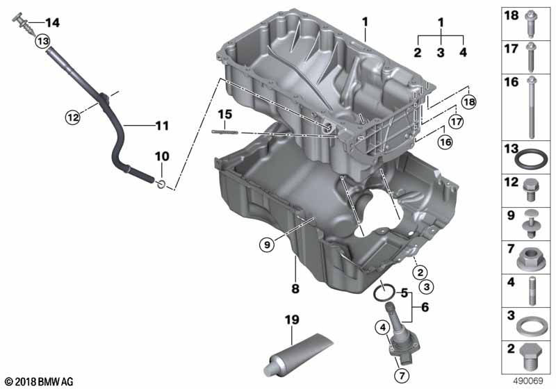 Масляный картер/маслоизмерит.приспособл.