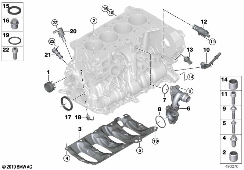 Блок цилиндров/дополнительные элементы