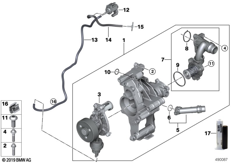 Сист.охлажд.- Насос охл.жидк./термостат