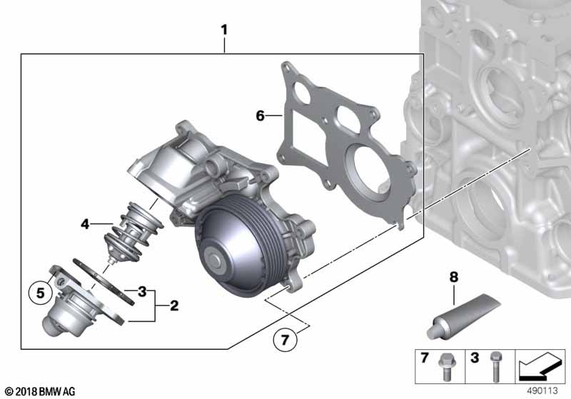 Сист.охлажд.- Насос охл.жидк./термостат