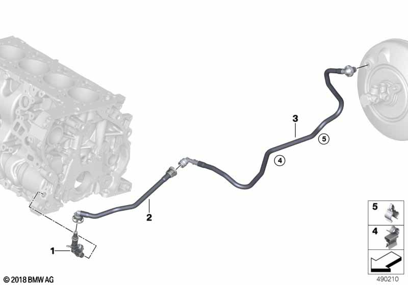 Вакуумный трубопр.усилителя тормозов