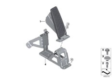 Привод педали аксел./модуль педали акс.