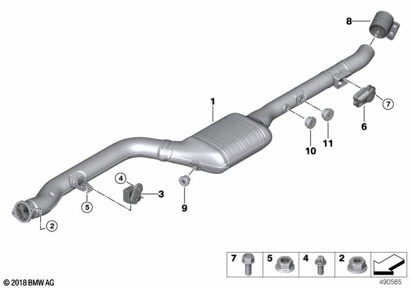 Катализатор/передний доп.глушитель