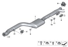 Катализатор/передний доп.глушитель