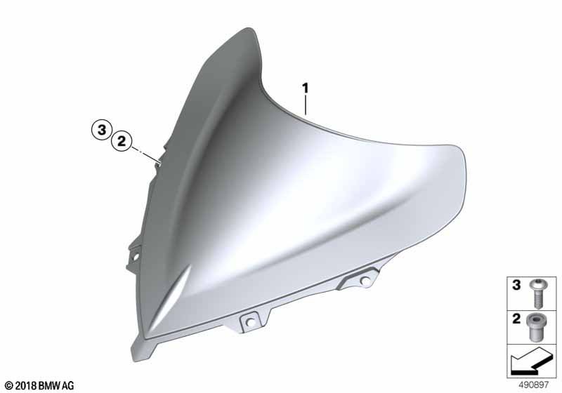 Ветрозащитный щиток, тонированный