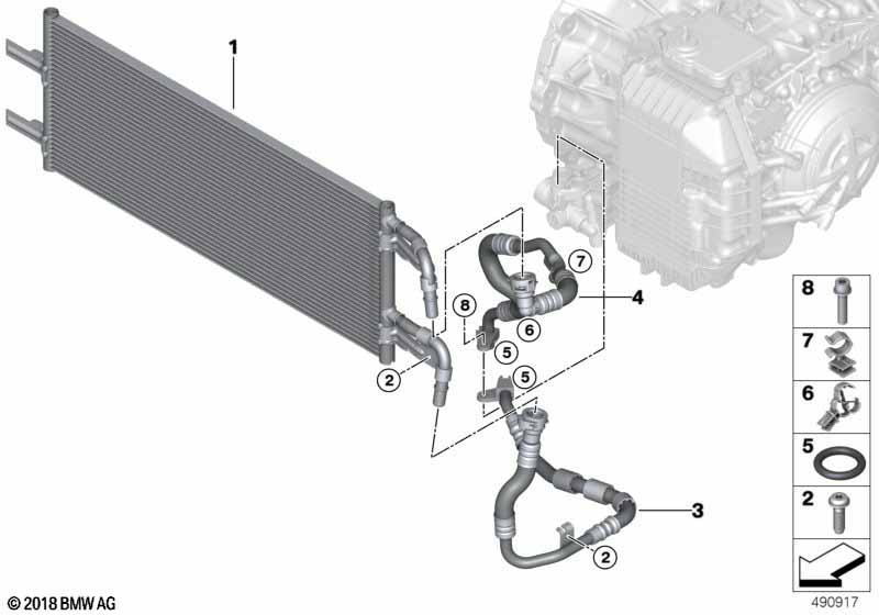 Радиатор охл.масла КПП/трубопр.масл.рад.