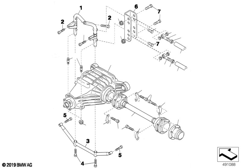Задний мост с подвеской