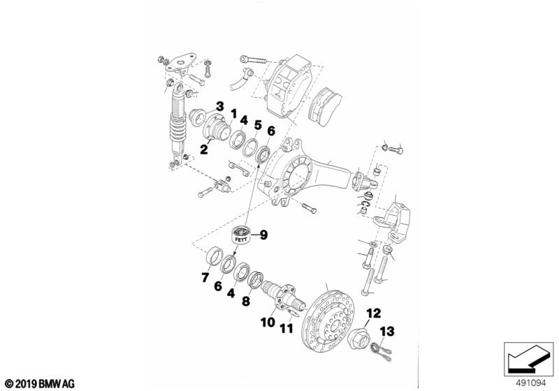Задний мост с подвеской