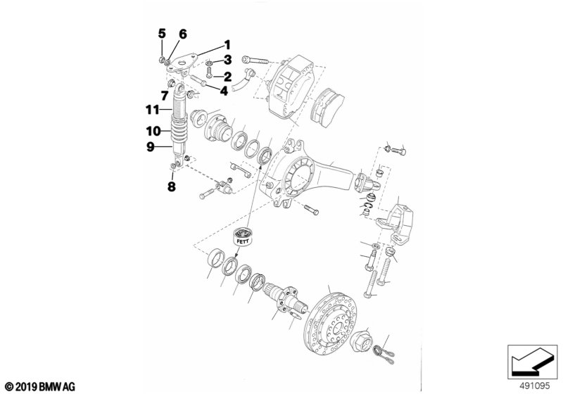 Задний мост с подвеской