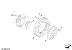 Тормозной диск торм.механ.заднего колеса