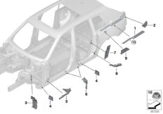Детали из шумопогл.матер.в полост.боков.
