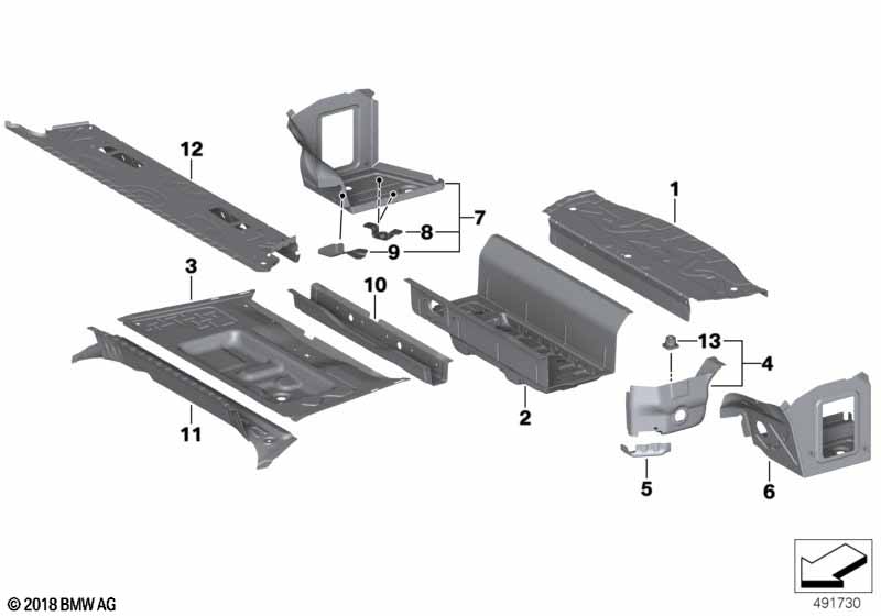 Дополнит.элементы пола багажника