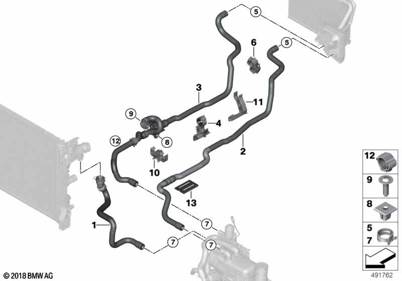 Шланг системы охлаждения подвод 1