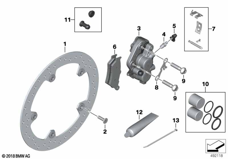 R1200/F850 тормозной диск передний 305 мм