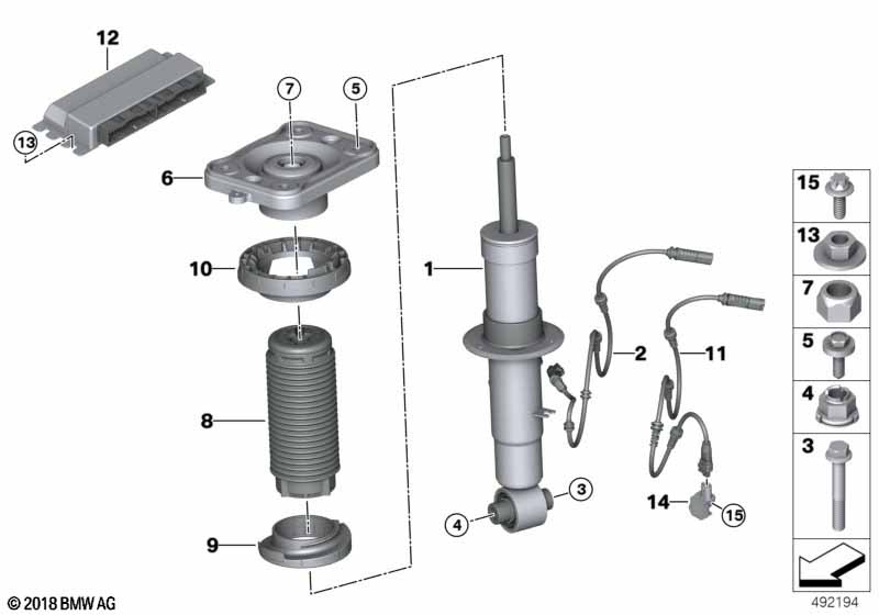 G05/G06 амортизатор VDC M задний левый