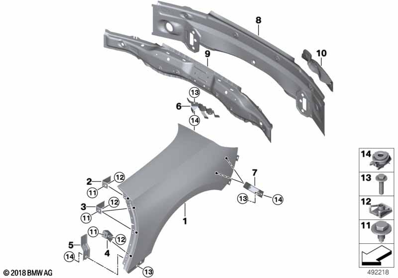 Крыло/облицовка задней части