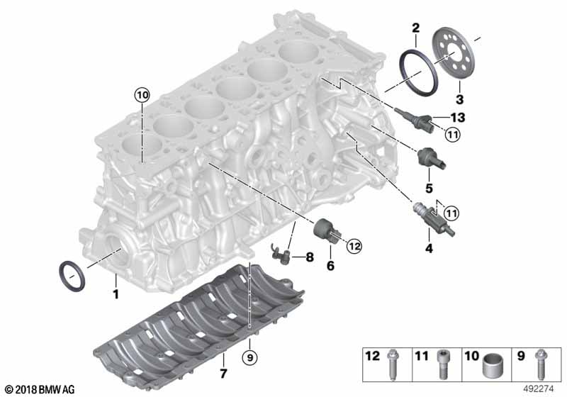 Блок цилиндров/дополнительные элементы