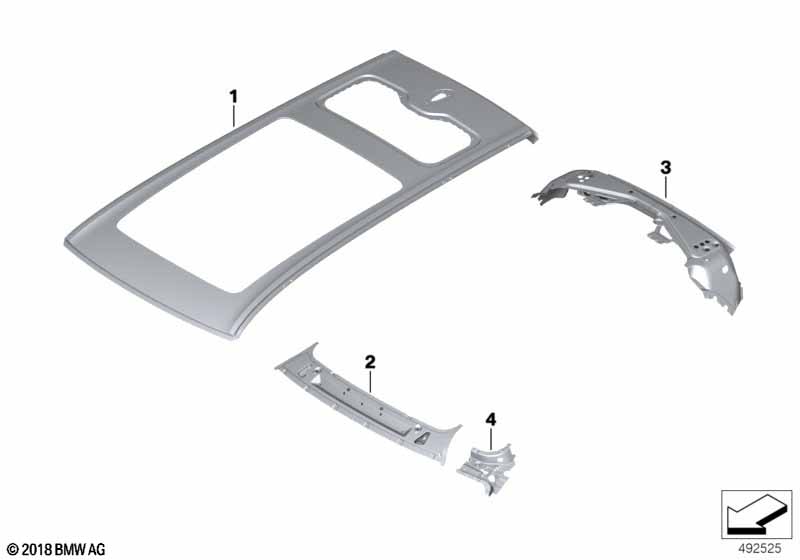 G07 панель крыши под панорамный люк
