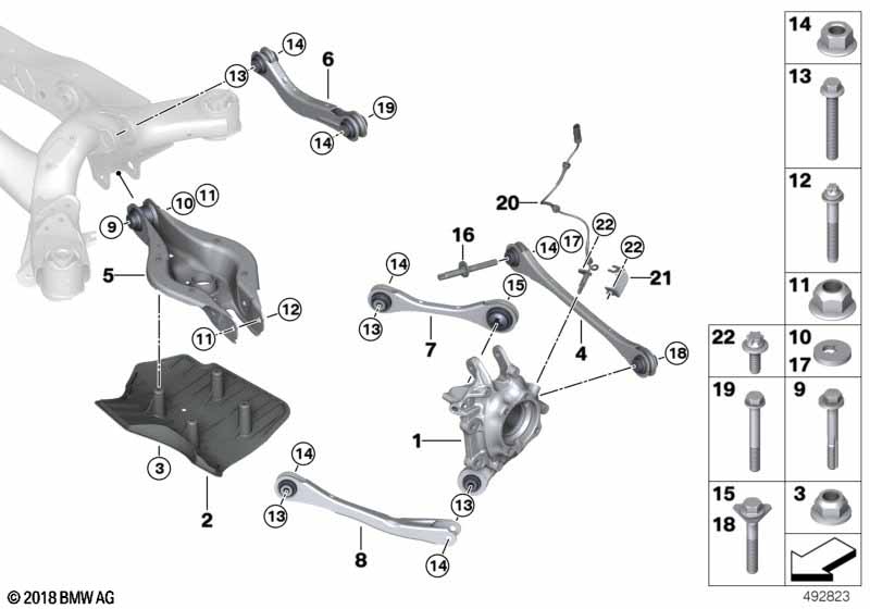 Балка заднего моста/подвеска колеса
