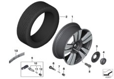 Колесо с легкоспл.диском BMW Styling 723