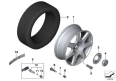 Колесо с легкоспл.диском BMW Styling 677