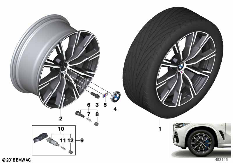 BMW л/с диск звездообр.спицы 740M - 20"