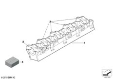 Головка блока ц./промеж.часть картера
